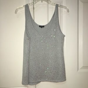 FANG Light Grey Tank Top-Dressy, Size M w/ sequins